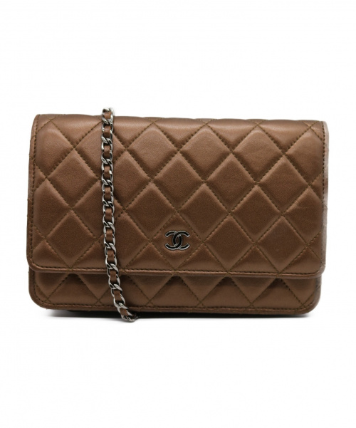 CHANEL（シャネル）CHANEL (シャネル) チェーンショルダーバッグ/チェーンウォレット ブロンズ マトラッセの古着・服飾アイテム