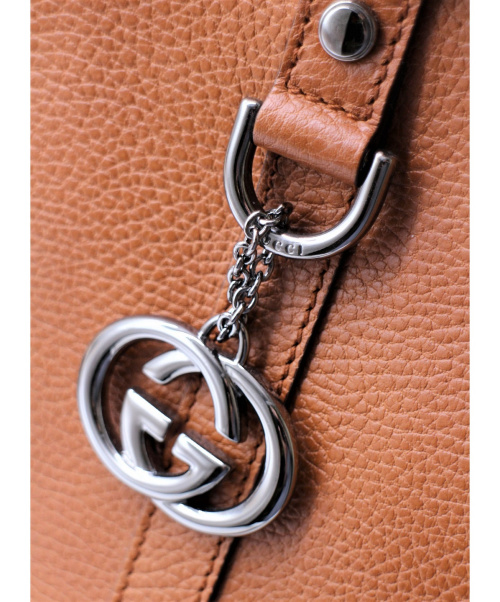 GUCCI（グッチ）GUCCI (グッチ) インターロッキングG 2WAYバッグ ブラウン サイズ:- インターロッキングG 341503・524947 レザー ■の古着・服飾アイテム