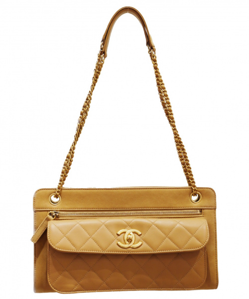 CHANEL（シャネル）CHANEL (シャネル) チェーンショルダーバッグ ベージュ サイズ:- 15752392の古着・服飾アイテム