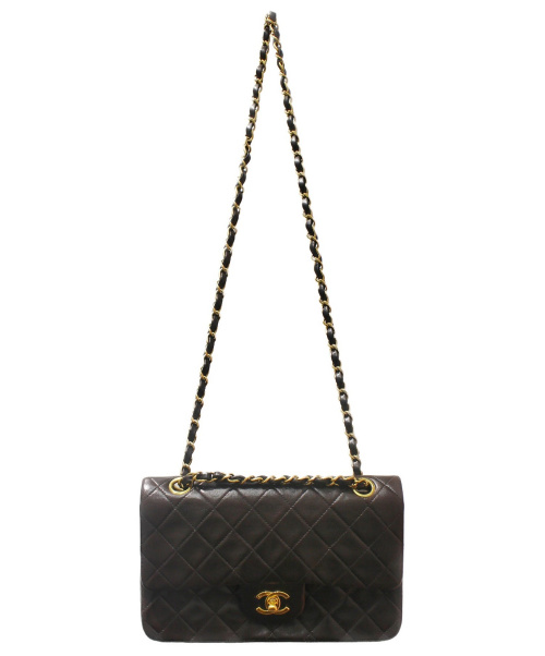 CHANEL（シャネル）CHANEL (シャネル) ショルダーバッグ/マトラッセ Wフラップ ブラックの古着・服飾アイテム