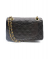 CHANEL (シャネル) ショルダーバッグ/マトラッセ Wフラップ ブラック：178000円