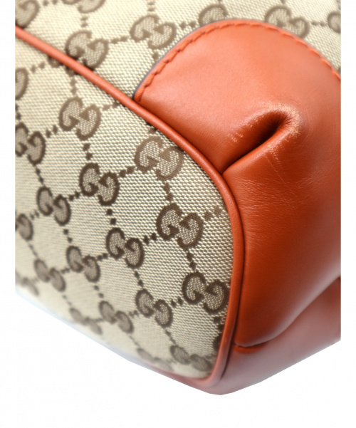 GUCCI（グッチ）GUCCI (グッチ) 2WAYバッグ ベージュ×オレンジ GG 247902 525040の古着・服飾アイテム