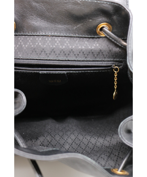 GUCCI（グッチ）GUCCI (グッチ) レザーバックパック バンブーの古着・服飾アイテム