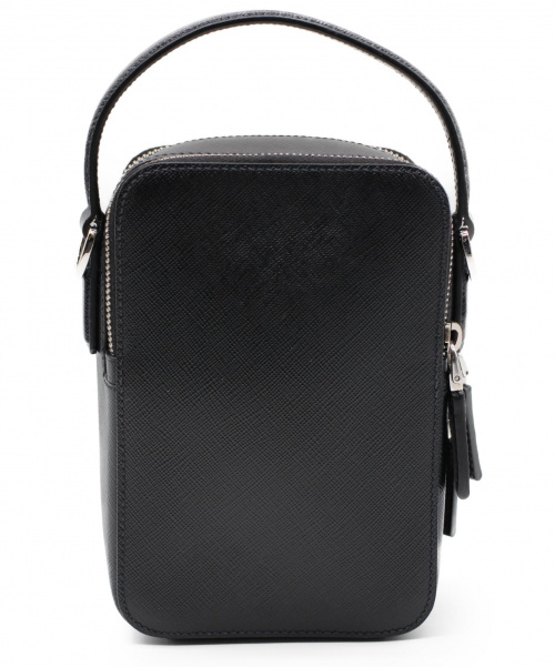 PRADA（プラダ）PRADA (プラダ) レザークロスボディバッグ/サフィアーノ ブラック 2VH067 192240 サフィアーノの古着・服飾アイテム