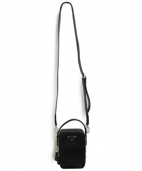 PRADA（プラダ）PRADA (プラダ) レザークロスボディバッグ/サフィアーノ ブラック 2VH067 192240 サフィアーノの古着・服飾アイテム