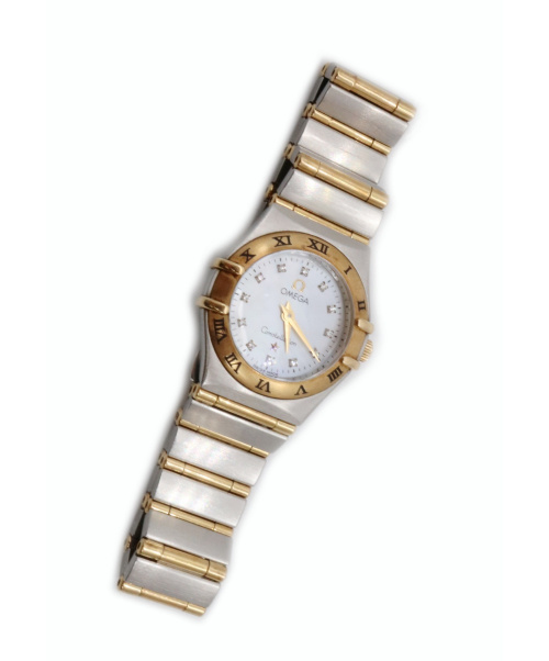 OMEGA（オメガ）OMEGA (オメガ) コンステレーション サイズ:22mm SS×YG　シェル×12Pダイヤの古着・服飾アイテム