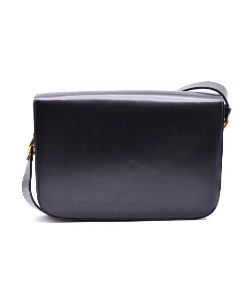 CELINE（セリーヌ）CELINE (セリーヌ) 馬車金具ショルダーバッグ ネイビーの古着・服飾アイテム