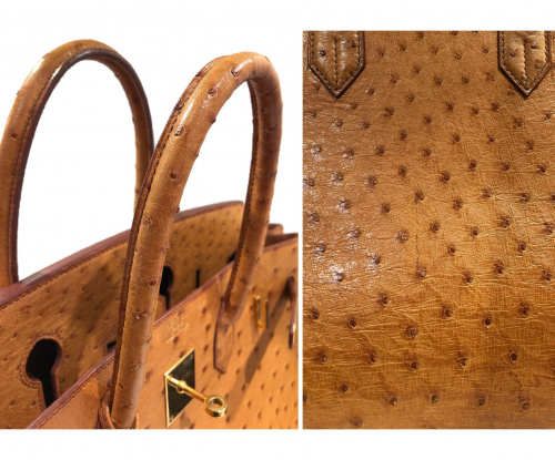 HERMES（エルメス）HERMES (エルメス) バーキン35 サイズ:35 オーストリッチ　ゴールド金具の古着・服飾アイテム