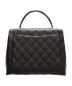 CHANEL (シャネル) マトラッセハンドバッグ ブラック キャビアスキン：228000円
