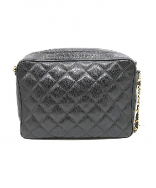 CHANEL（シャネル）CHANEL (シャネル) フリンジショルダーバッグ ブラック キャビアスキンの古着・服飾アイテム