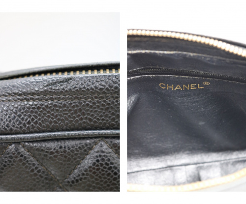 CHANEL（シャネル）CHANEL (シャネル) フリンジショルダーバッグ ブラック キャビアスキンの古着・服飾アイテム