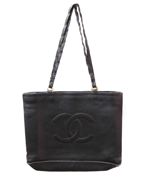 CHANEL（シャネル）CHANEL (シャネル) トートバッグ ブラック レザー ■の古着・服飾アイテム