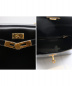 中古・古着 HERMES (エルメス) ケリーバッグ28 ブラック 外縫い ボックスカーフ　ゴールド金具：798000円
