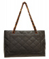 CHANEL (シャネル) ウッドチェーントートバッグ ブラック：178000円