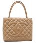 CHANEL（シャネル）の古着「キャビアスキン/トートバッグ」｜ベージュ