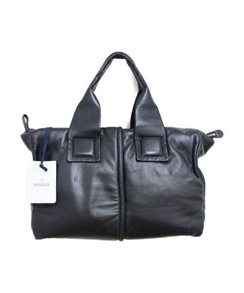 MONCLER（モンクレール）MONCLER (モンクレール) トートバッグ ブラック 未使用品 A209A3006900 07395 レザーの古着・服飾アイテム