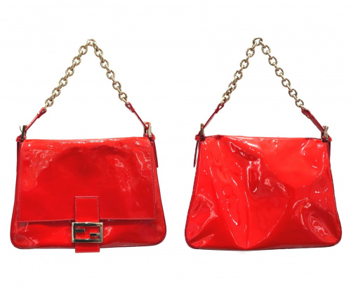 FENDI（フェンディ）FENDI (フェンディ) エナメルマンマバケット ブラッドオレンジ サイズ:-の古着・服飾アイテム