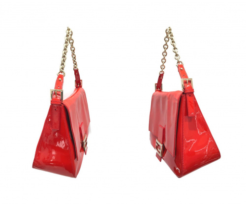FENDI（フェンディ）FENDI (フェンディ) エナメルマンマバケット ブラッドオレンジ サイズ:-の古着・服飾アイテム