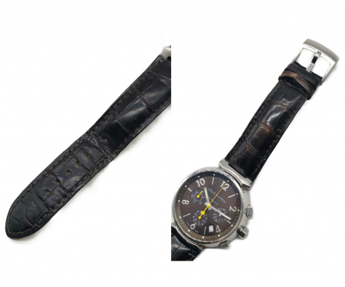 LOUIS VUITTON（ルイ ヴィトン）LOUIS VUITTON (ルイヴィトン) タンブールクロノ サイズ:- タンブールクロノ SS Q1121 自動巻き 動作確認済み レザーの古着・服飾アイテム