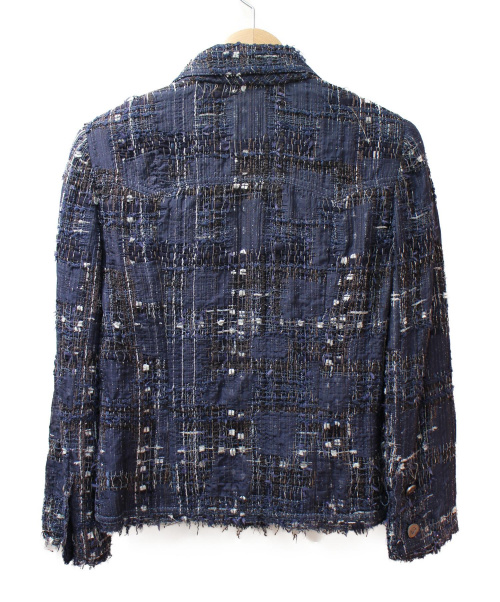 CHANEL（シャネル）CHANEL (シャネル) パッチワークジャケット ネイビー サイズ:表記無しの古着・服飾アイテム