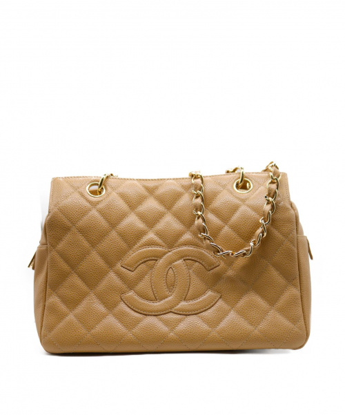 CHANEL（シャネル）CHANEL (シャネル) チェーンショルダーバッグ ベージュの古着・服飾アイテム