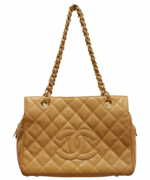 CHANEL（シャネル）CHANEL (シャネル) チェーンショルダーバッグ ベージュの古着・服飾アイテム