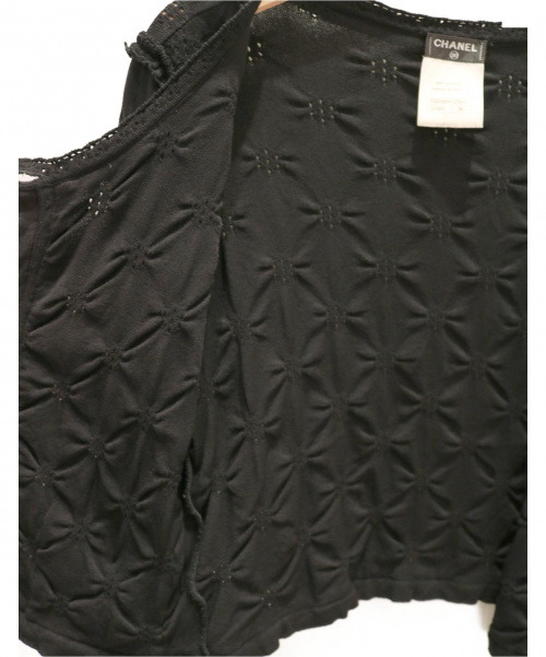 CHANEL（シャネル）CHANEL (シャネル) ココマークボタンカーディガン ブラック サイズ:36の古着・服飾アイテム