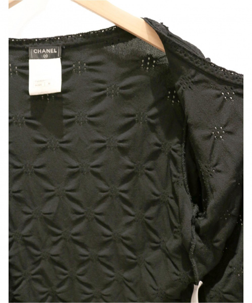 CHANEL（シャネル）CHANEL (シャネル) ココマークボタンカーディガン ブラック サイズ:36の古着・服飾アイテム