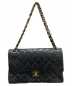 CHANEL (シャネル) ダブルチェーンショルダーバッグ ブラック サイズ:25 マトラッセ：178000円