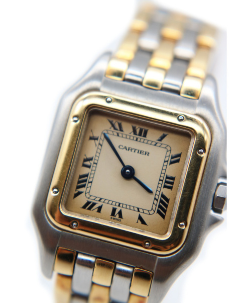 Cartier（カルティエ）Cartier (カルティエ) パンテールSM 3ロウ  サイズ:SM クォーツ SS×YGの古着・服飾アイテム