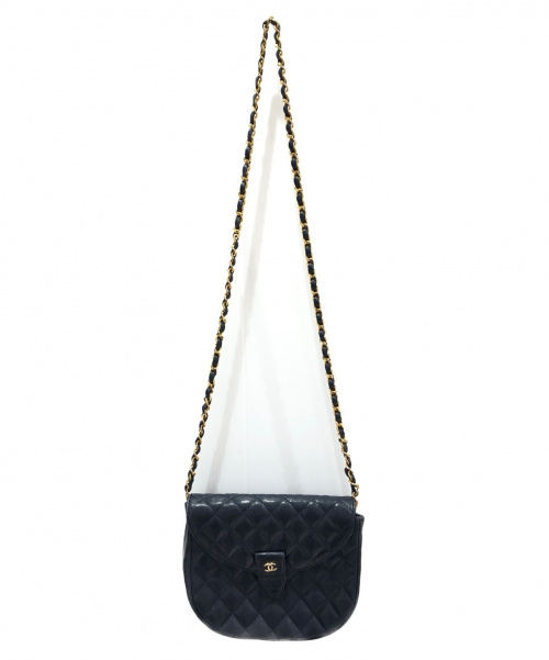 CHANEL（シャネル）CHANEL (シャネル) チェーンショルダーバッグ ブラック×ゴールドの古着・服飾アイテム