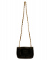 CHANEL (シャネル) エナメルチェーンショルダーバッグ ブラック×ゴールド 0900749：178000円