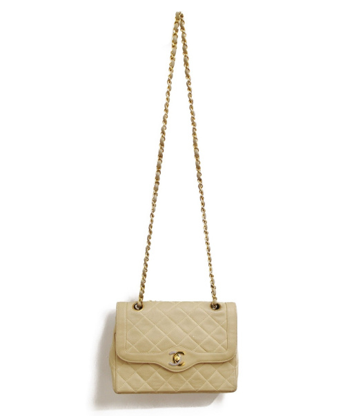 CHANEL（シャネル）CHANEL (シャネル) Wフラップチェーンショルダーバッグ ベージュ サイズ:- マトラッセ ■の古着・服飾アイテム