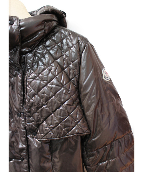 MONCLER（モンクレール）MONCLER (モンクレール) STOFF/ダウンコート ブラウン サイズ:0の古着・服飾アイテム