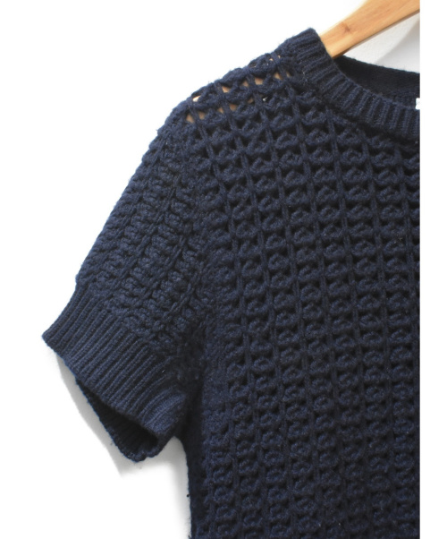 CHANEL（シャネル）CHANEL (シャネル) ココマークニットワンピース ネイビー サイズ:40の古着・服飾アイテム