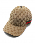 GUCCIグッチ）の古着「GG柄ベースボールキャップ」｜ベージュ
