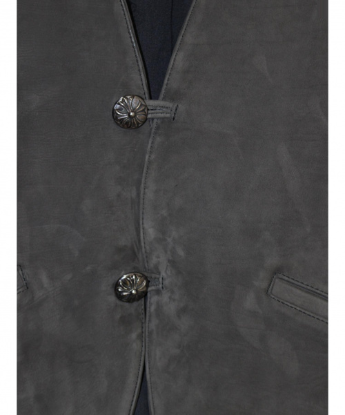 CHROME HEARTS（クロムハーツ）CHROME HEARTS (クロムハーツ) クロスボールスエードベスト サイズ:Lの古着・服飾アイテム