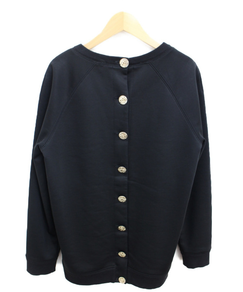 CHANEL（シャネル）CHANEL (シャネル) ココマークボタンスウェット ブラック サイズ:38の古着・服飾アイテム