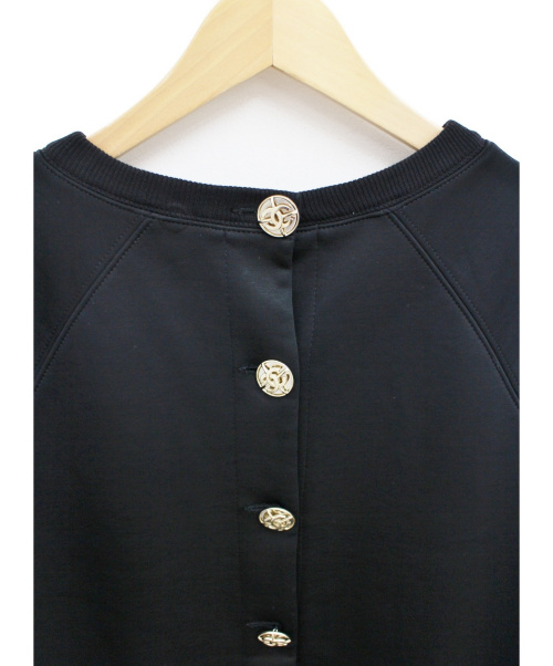 CHANEL（シャネル）CHANEL (シャネル) ココマークボタンスウェット ブラック サイズ:38の古着・服飾アイテム