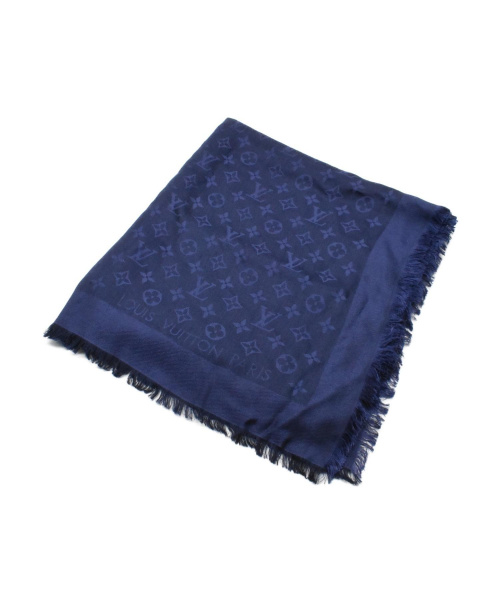 LOUIS VUITTON（ルイ ヴィトン）LOUIS VUITTON (ルイヴィトン) モノグラム柄ストール ブルー サイズ:- モノグラム柄の古着・服飾アイテム