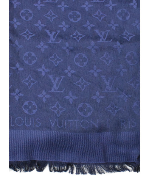 LOUIS VUITTON（ルイ ヴィトン）LOUIS VUITTON (ルイヴィトン) モノグラム柄ストール ブルー サイズ:- モノグラム柄の古着・服飾アイテム