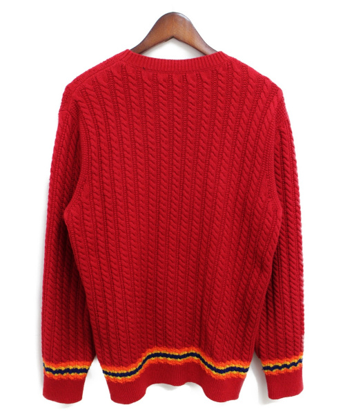 GUCCI（グッチ）GUCCI (グッチ) エンブロイダリーニット レッド サイズ:Mの古着・服飾アイテム
