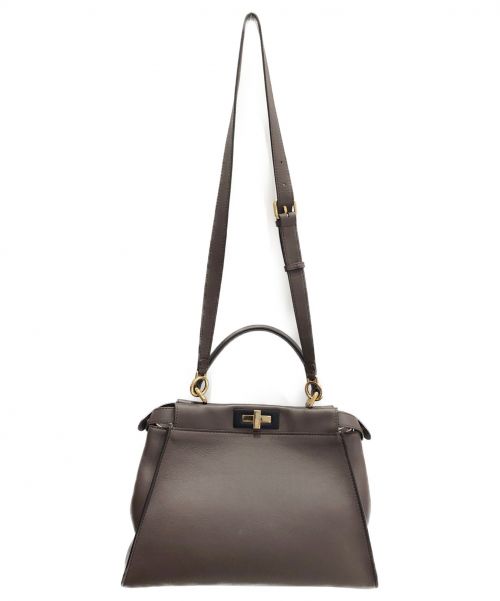 FENDI（フェンディ）FENDI (フェンディ) ピーカブー ブラウン サイズ:- 8BN2903ZNF07F5 レザーの古着・服飾アイテム