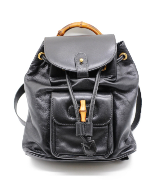 GUCCI（グッチ）GUCCI (グッチ) バンブーリュック ブラック サイズ:- バンブー レザー 003-2034-0030の古着・服飾アイテム