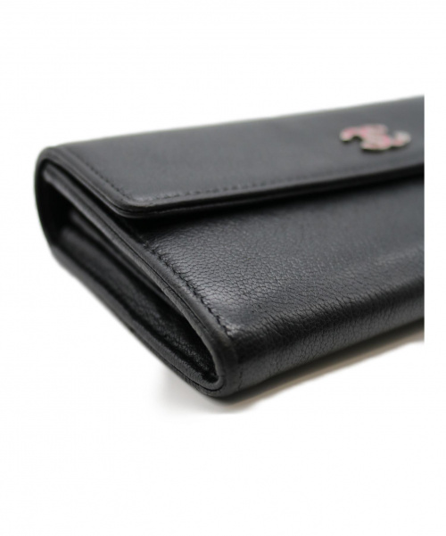 CHANEL（シャネル）CHANEL (シャネル) 2018AW/ラッキークローバー長財布 ブラック サイズ:-  A84203 ゴートスキンの古着・服飾アイテム