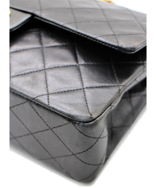CHANEL（シャネル）CHANEL (シャネル) マトラッセ Wフラップ チェーンショルダーバッグ ブラック サイズ:- マトラッセ 765909の古着・服飾アイテム