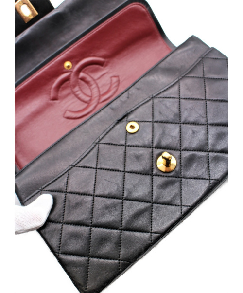 CHANEL（シャネル）CHANEL (シャネル) マトラッセ Wフラップ チェーンショルダーバッグ ブラック サイズ:- マトラッセ 765909の古着・服飾アイテム