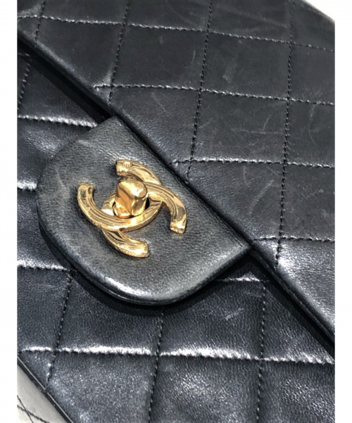 CHANEL（シャネル）CHANEL (シャネル) マトラッセ Wフラップ チェーンショルダーバッグ ブラック サイズ:- マトラッセ 765909の古着・服飾アイテム
