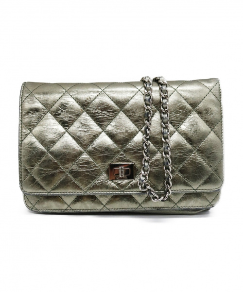 CHANEL（シャネル）CHANEL (シャネル) チェーンウォレット シルバー 2.55の古着・服飾アイテム