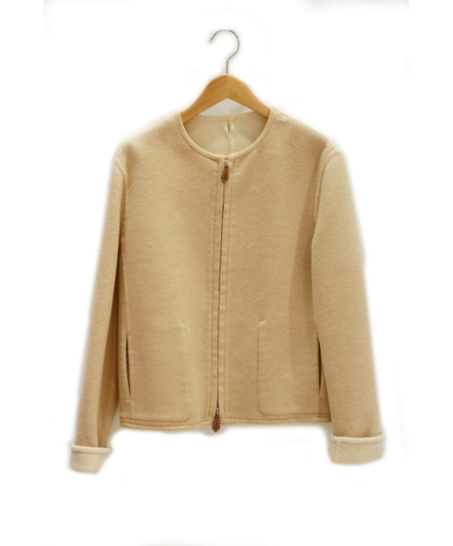 HERMES（エルメス）HERMES (エルメス) ダブルフェイスリバーシブルブルゾン ベージュ サイズ:36 マルジェラ期の古着・服飾アイテム